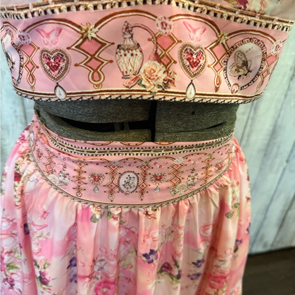 Floral Pink Women's Skirt - Picture 2 of 9